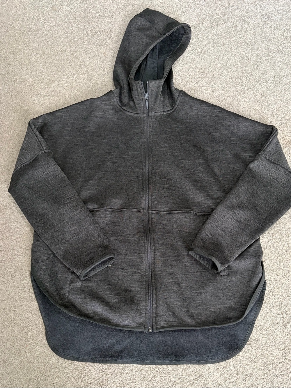 The North Face Zip-Up Hooded Sweatshirt Jacket, Women’s Gray Full-Zip M Jacket